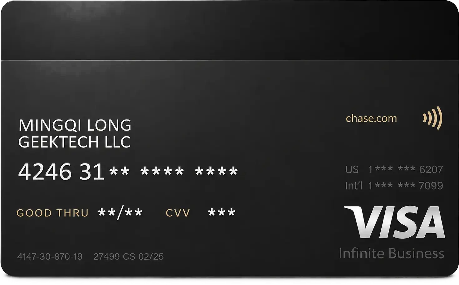 JP Morgan Card Render